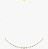Everlee East West Oval Bezel Lab Diamond Necklace in 14K