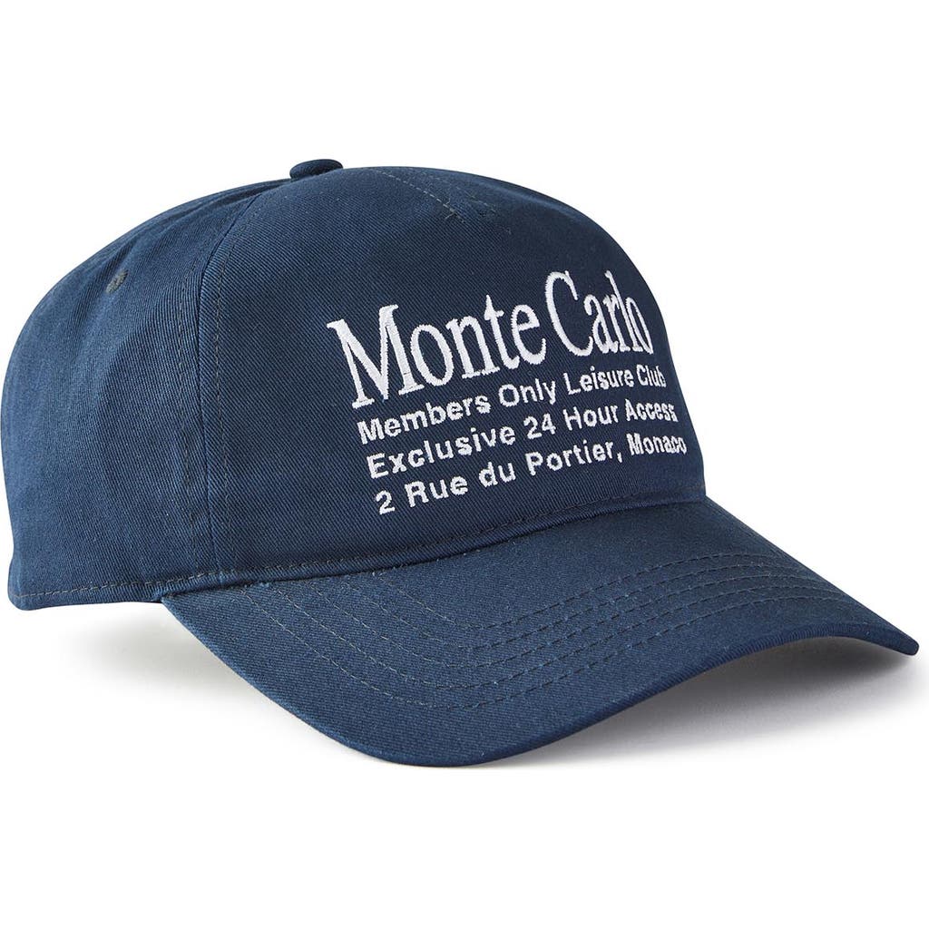 Cotton On 5 Panel Hat In True Navy Monte Carlo
