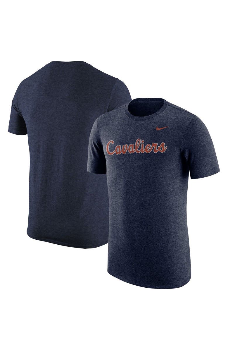 Nike Men's Nike Heather Navy Virginia Cavaliers Vintage Logo Tri-Blend T-Shirt, Main, color, 