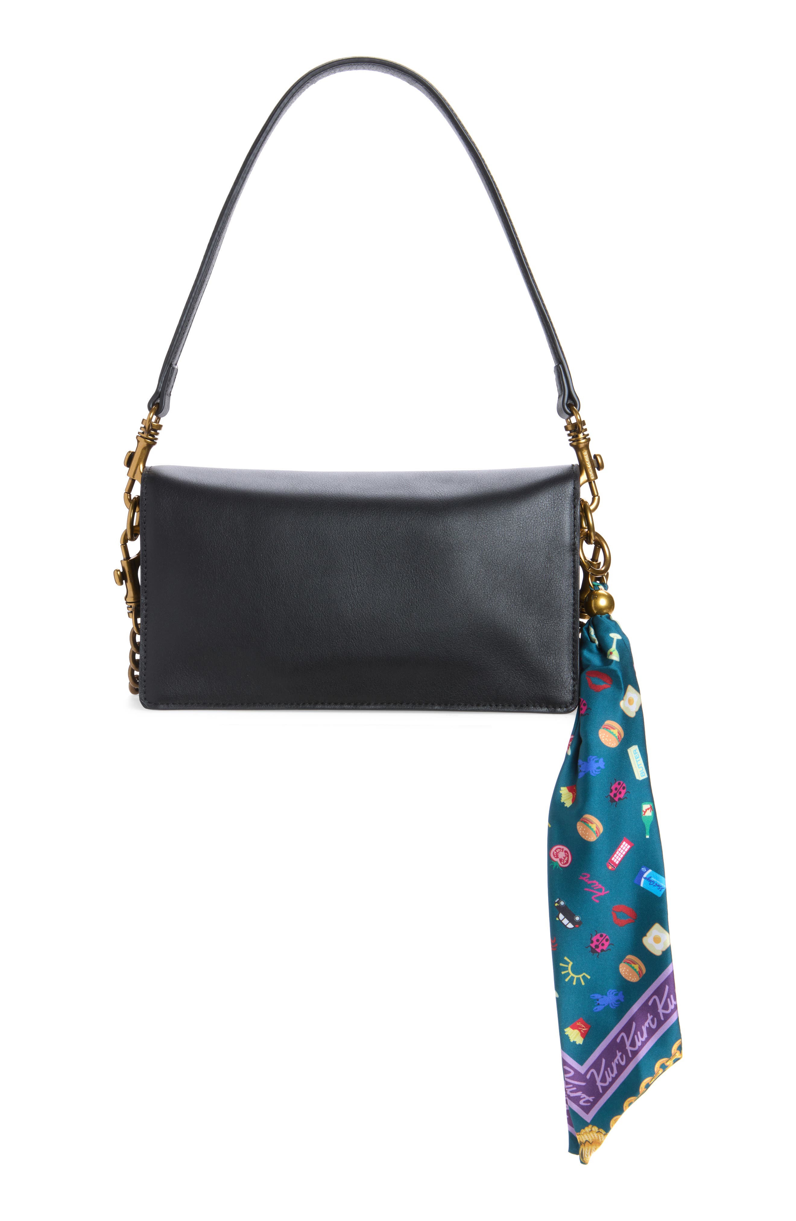 Shoreditch Soft Leather Shoulder Bag, Alternate, color, BLACK