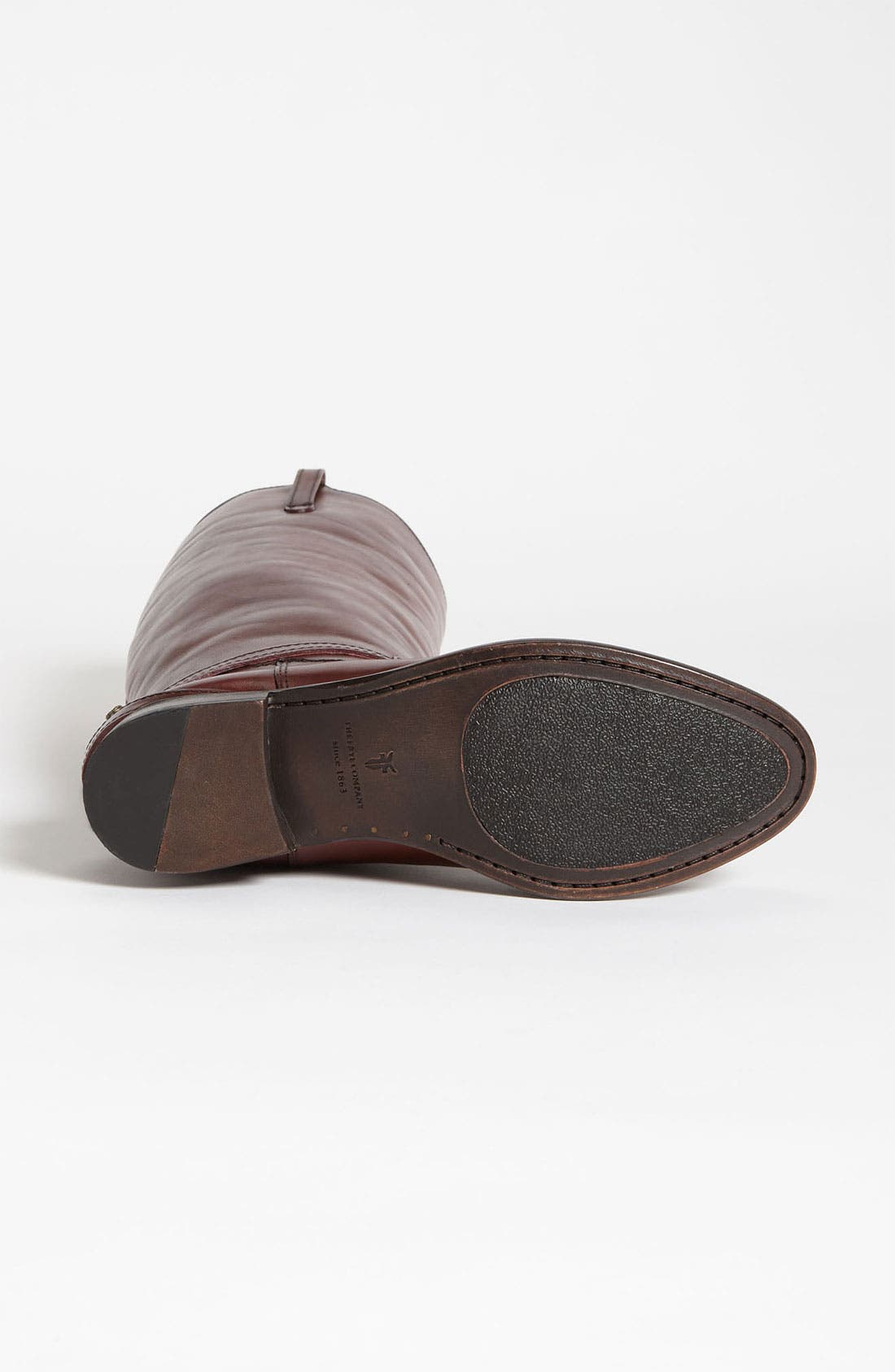'Lindsay Plate' Boot, Alternate, color, BURNT RED LEATHER