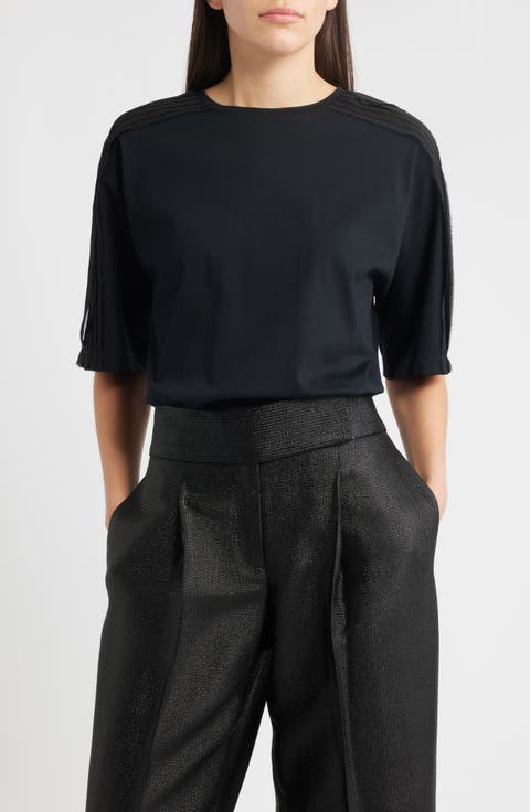Elaxya Shoulder Pleat T-Shirt