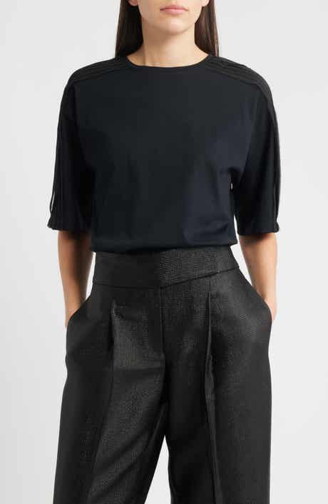 BOSS Elaxya Shoulder Pleat T-Shirt