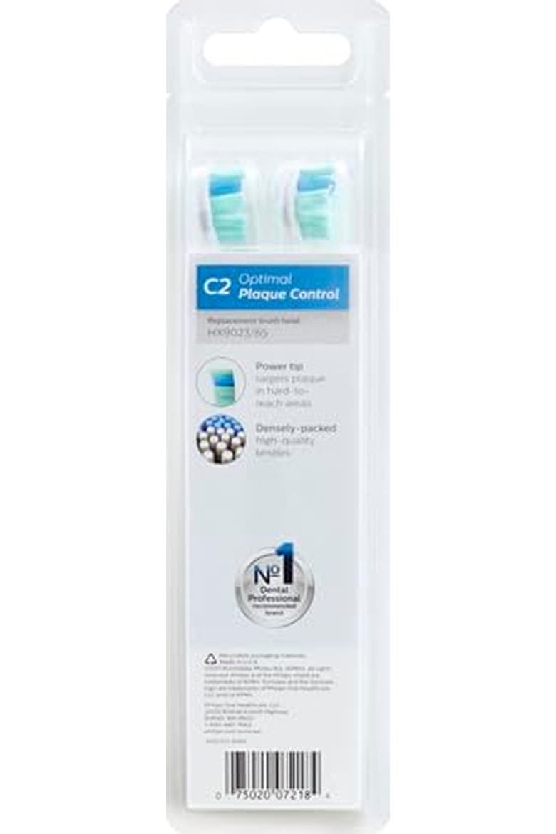 C2 Optimal Plaque Control Brush Heads 3 Pack White, Alternate, color, White
