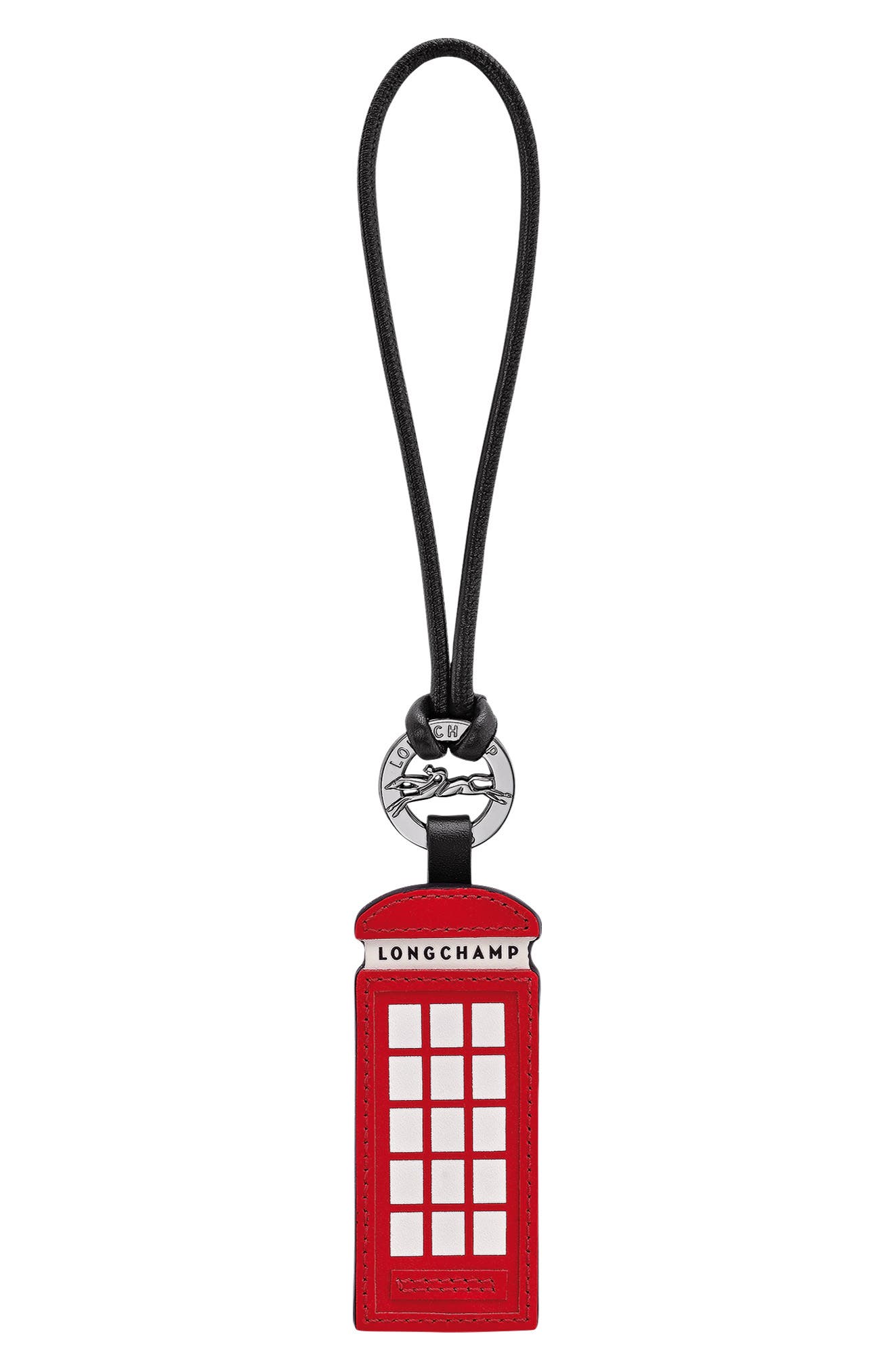 Longchamp Phone Booth Key Ring, Main, color, 