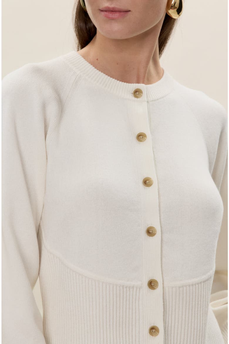 Rhea Knit Cardigan, Alternate, color, Ivory