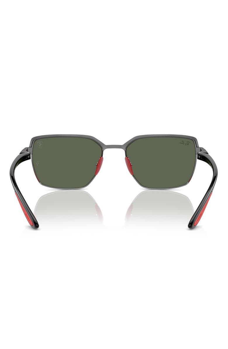Ray-Ban x Ferrari Scuderia 58mm Square Sunglasses, Alternate, color, Dark Green