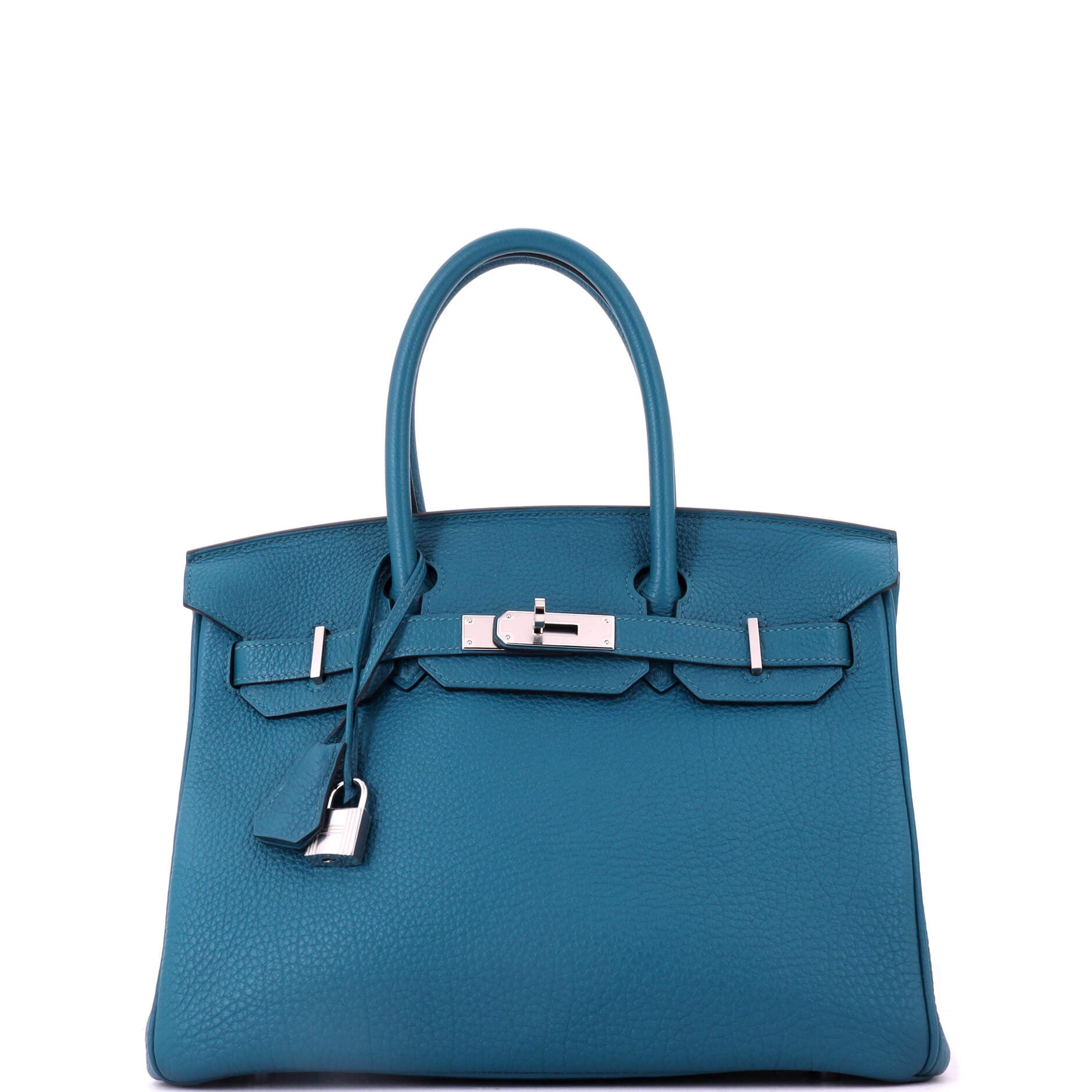 Birkin Handbag Blue Togo with Palladium Hardware 30, Main, color, Blue