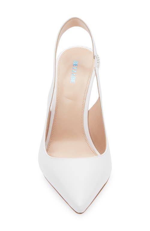 Betzábe Eva Crystal Slingback Pump In White Nappa