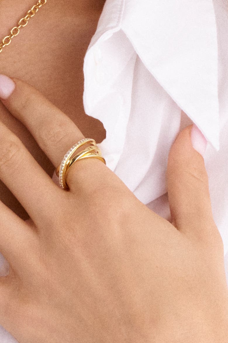 Ring Spirale, Alternate, color, 18K Gold Plated