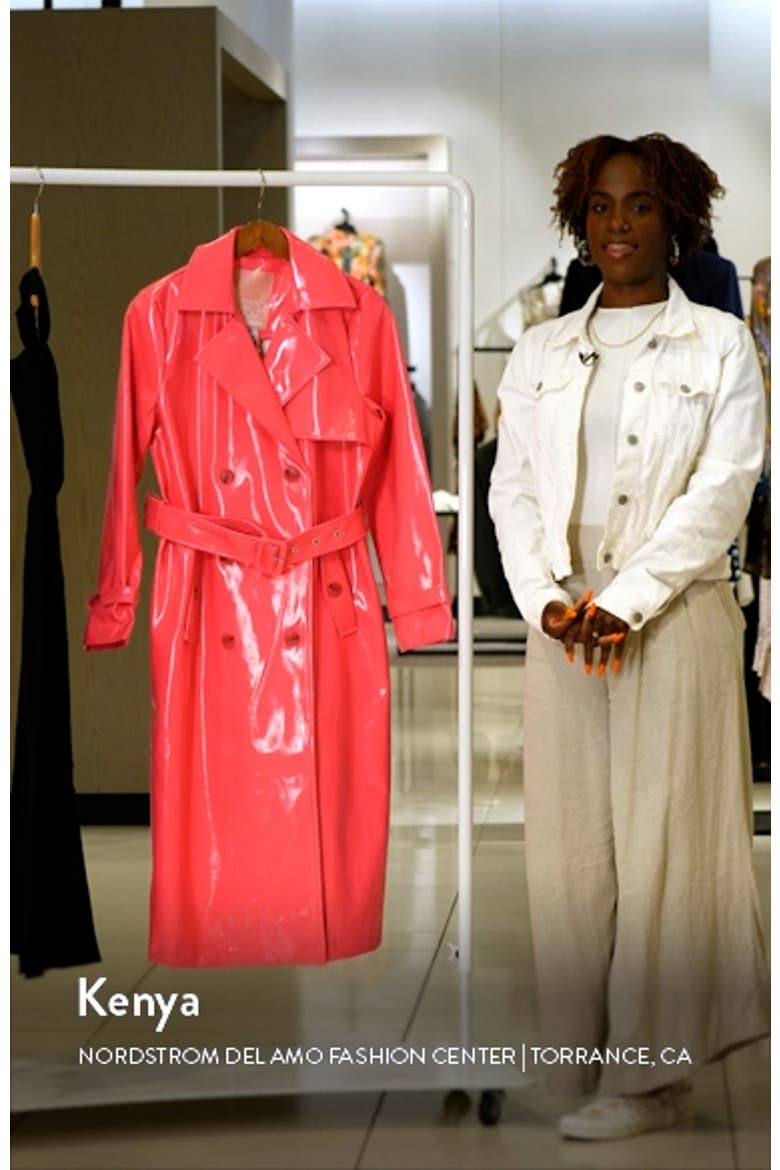 Cleo Faux Leather Trench Coat video