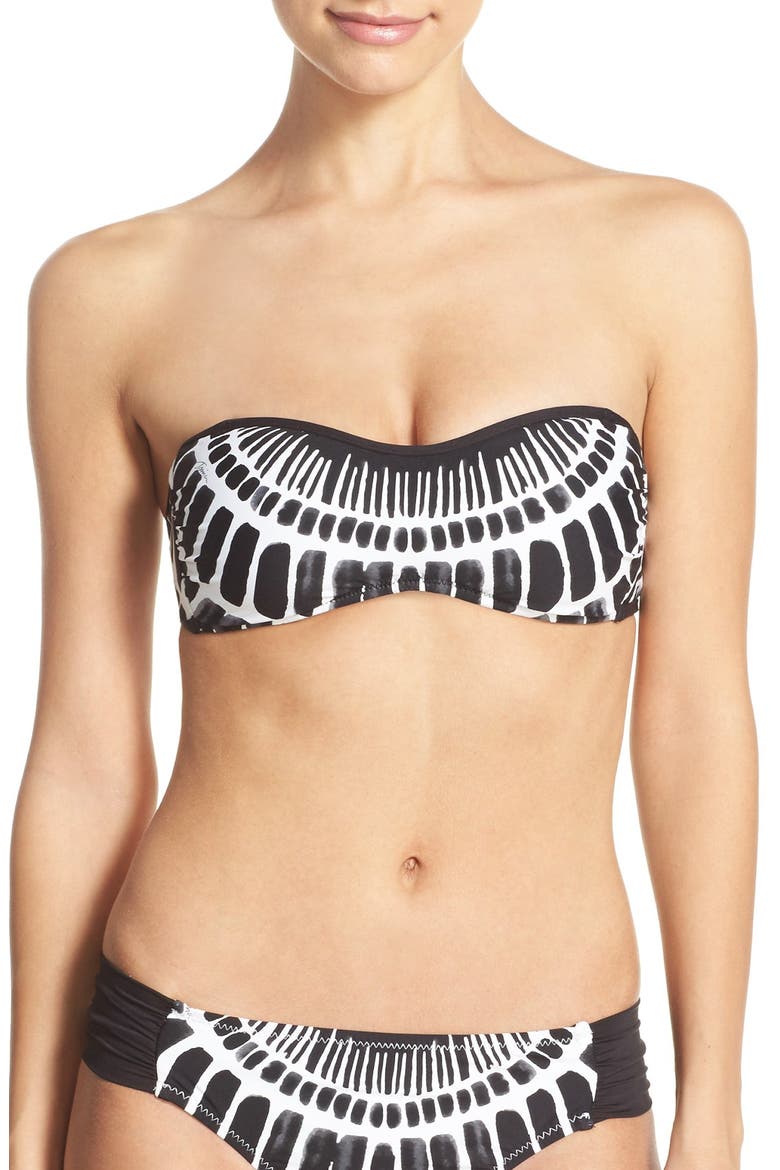 'Algiers' Molded Bandeau Bikini Top, Main, color, BLACK
