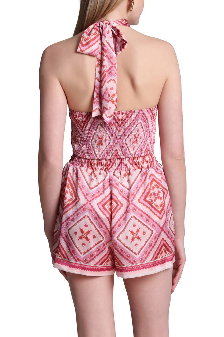 Scarf Print Halter Top, Alternate, color, LOBSTER PEARL