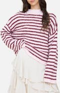 Blu Pepper Stripe Mock Neck Sweater