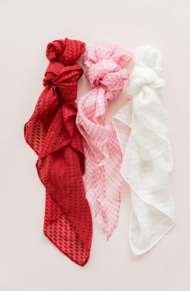 Rachel Parcell Swiss Dot Square Silk Blend Scarf, Alternate, color,