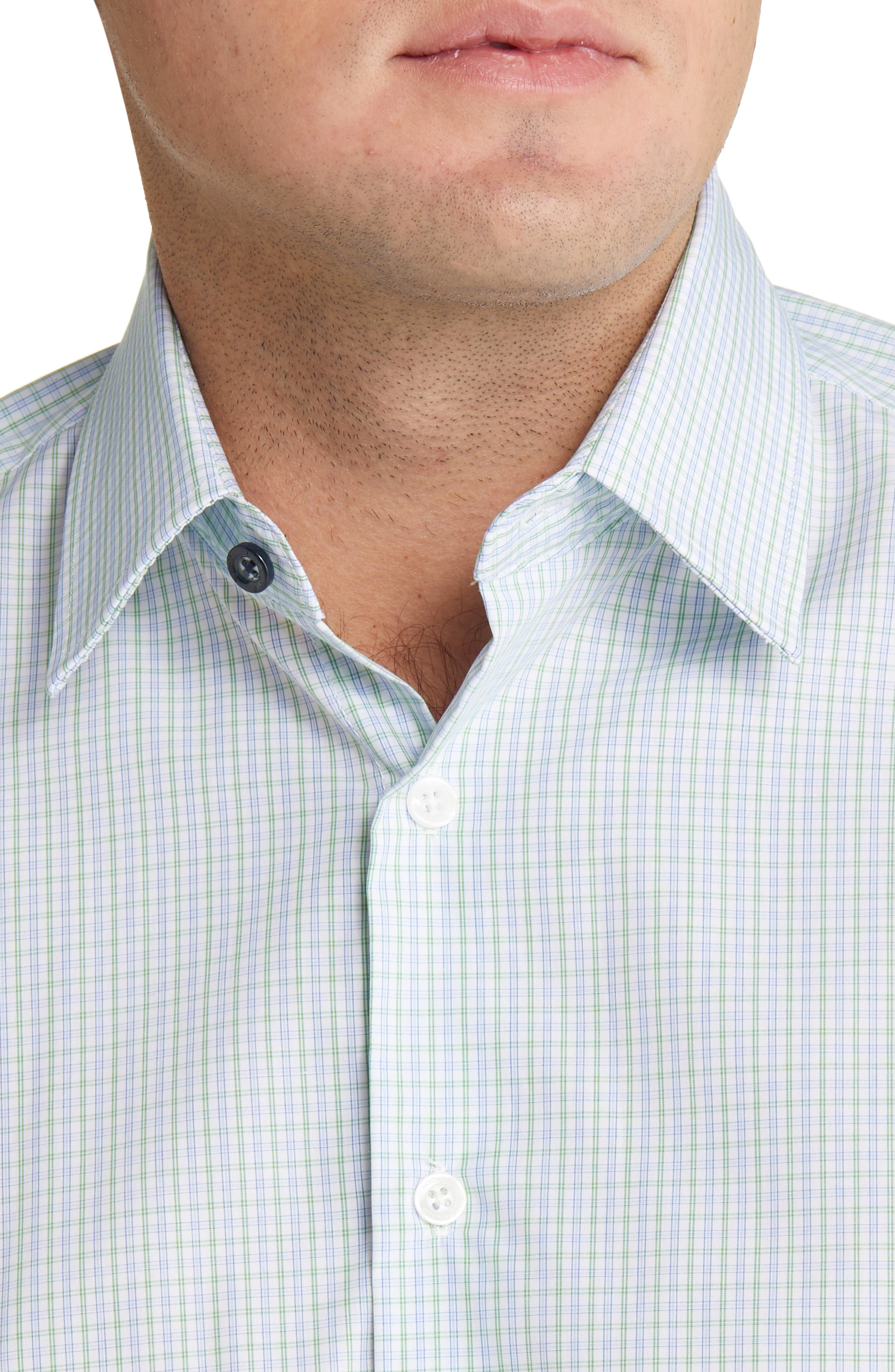 Men's Tailored Fit Check Dress Shirt - image 2