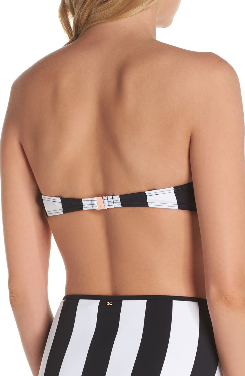 Ted Baker London Monochrome Stripe Underwire Bikini Top, Alternate, color, 