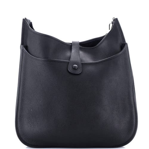 Pre-owned Hermes Hermes Evelyne Bag Gen Iii Clemence Tgm In Black