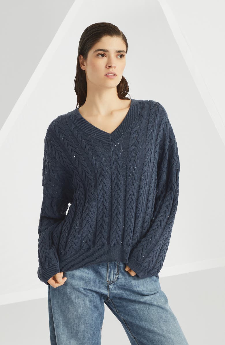 Brunello Cucinelli Dazzling T-shirt, Alternate, color, 