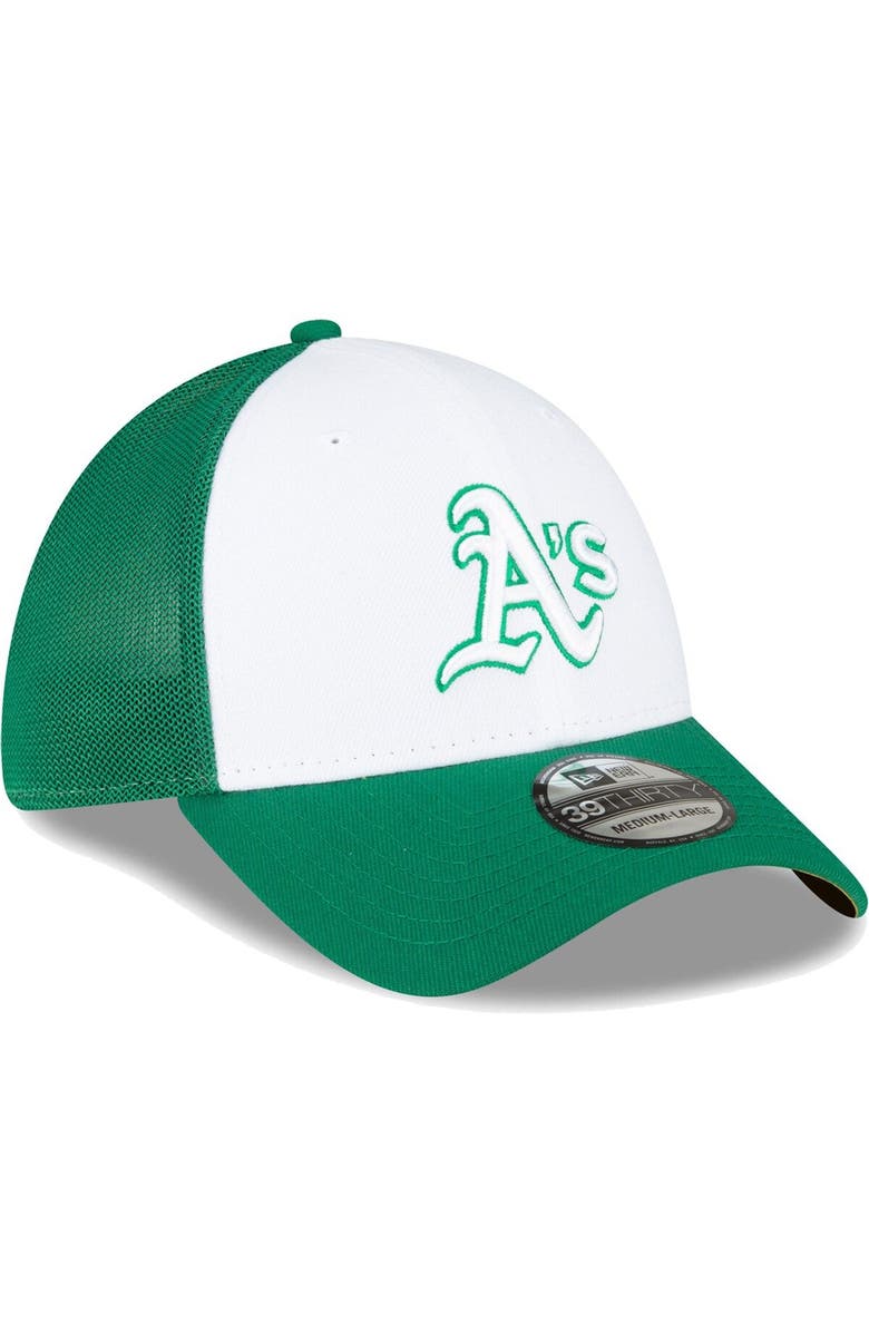 New Era Men's New Era  Green/White Oakland Athletics 2023 On-Field Batting Practice 39THIRTY Flex Hat, Alternate, color, White