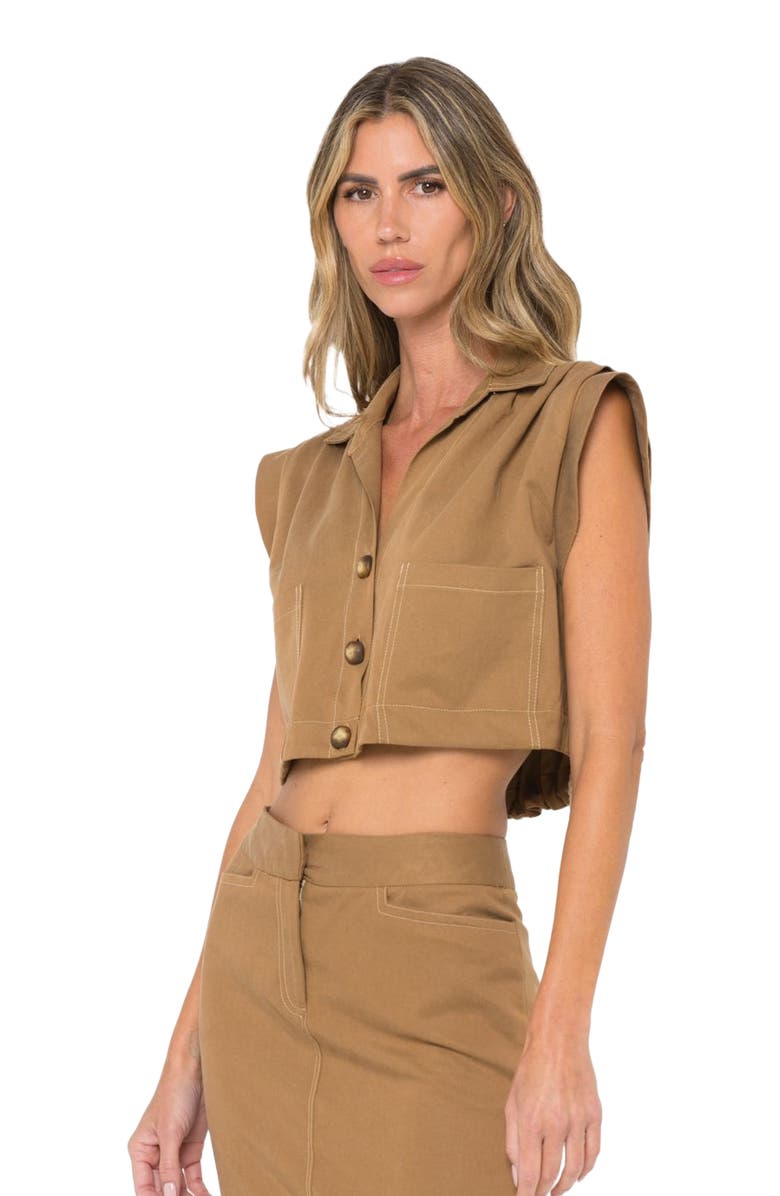 JBQ Preen Top, Alternate, color, Caramel