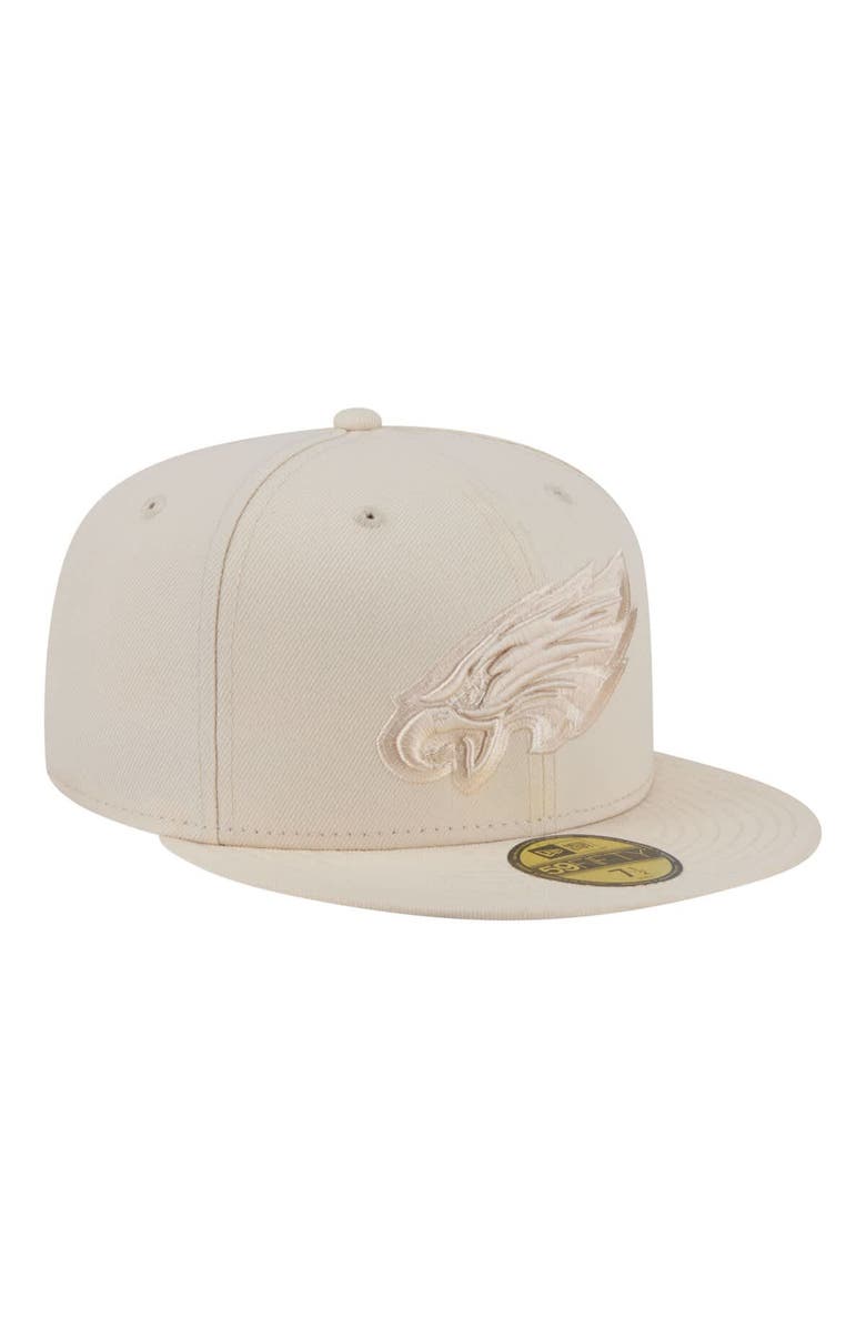 New Era Men's New Era Cream Philadelphia Eagles Color Pack 59FIFTY Fitted Hat, Alternate, color, Cream