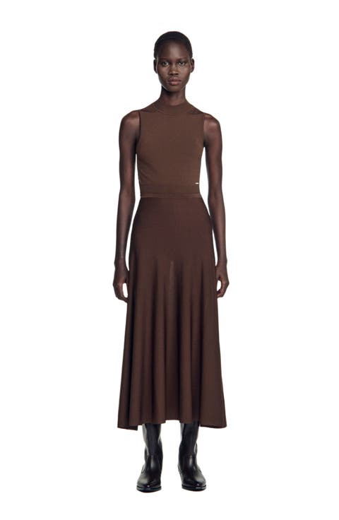 Long Sheer-effect Skirt