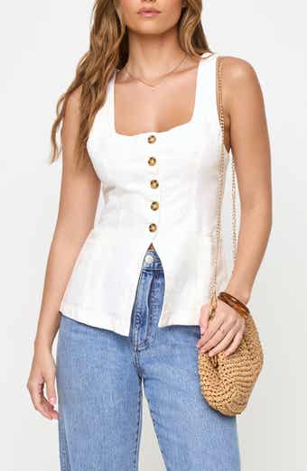 LSPACE Sofie Linen & Cotton Vest