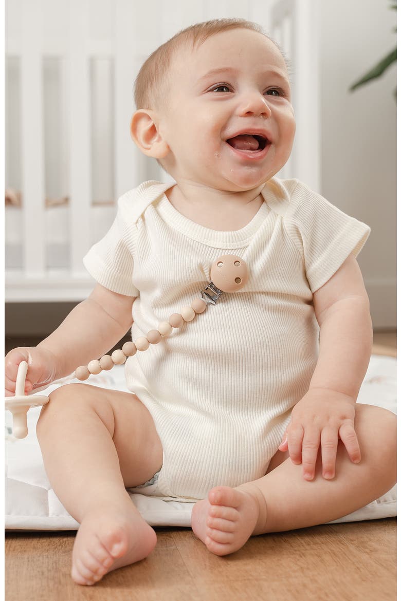 Pacifier Clips, 2 Pack, Alternate, color, Beige, Light Beige & White