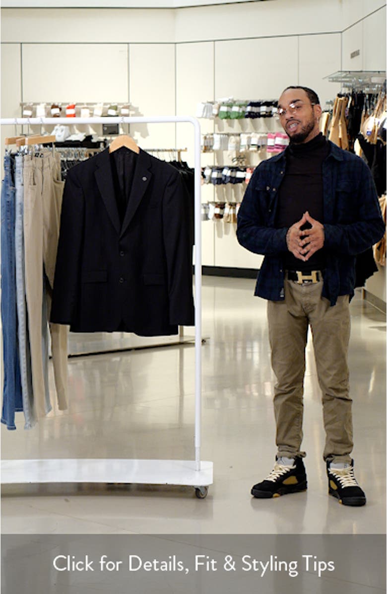 Ross Slim Fit Stretch Wool Suit Jacket, sales video thumbnail