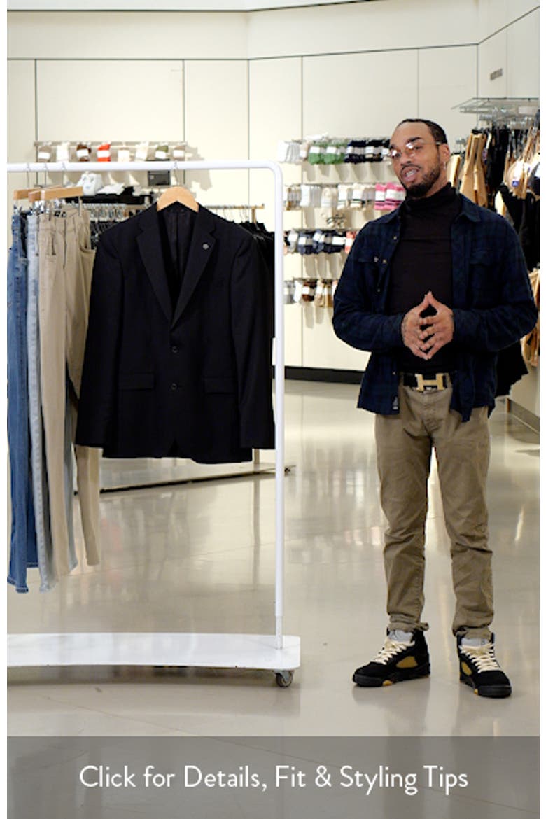 Ross Slim Fit Stretch Wool Suit Jacket video