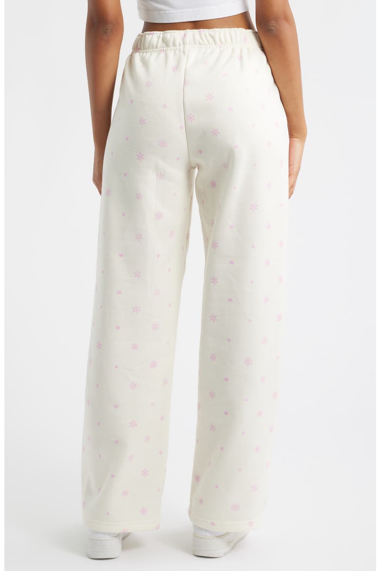 Pink Flurry Core Sweatpants, Alternate, color, CREAM