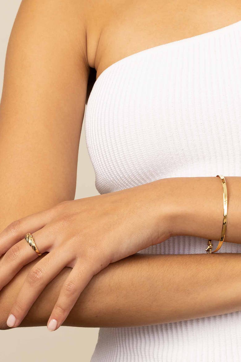 10K Yellow Gold Park Avenue Herringbone Bracelet, Alternate, color, Yellow Gold