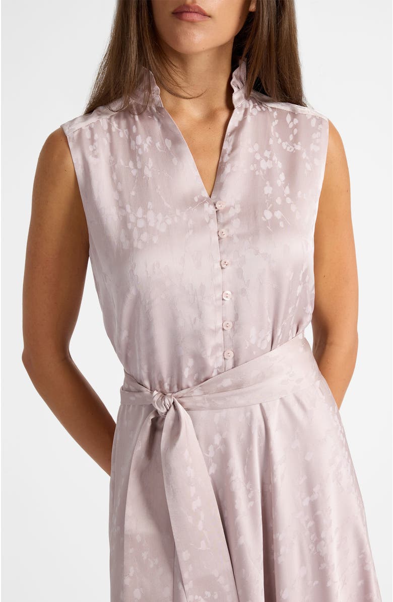 Santorelli Nirva Sleeveless Dress in Tonal Floral Jacquard, Alternate, color, Lilac Shadow