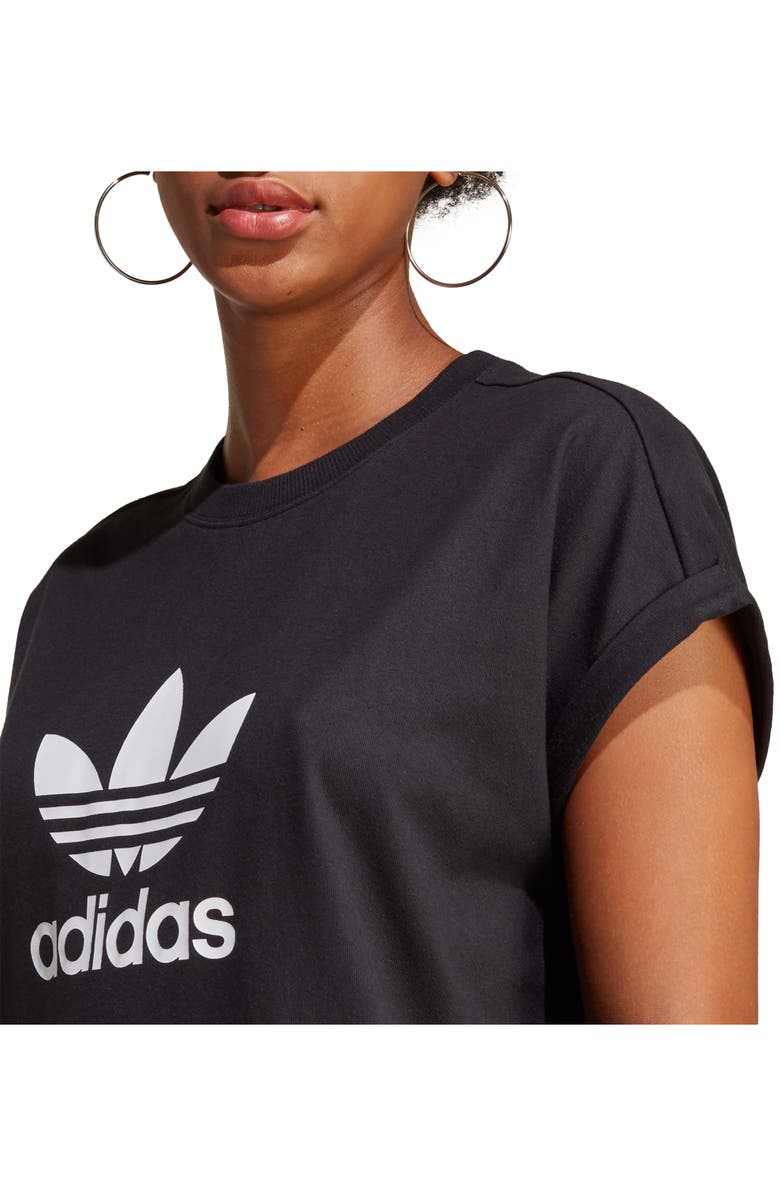 adidas Originals Cotton T-Shirt Dress, Alternate, color, 