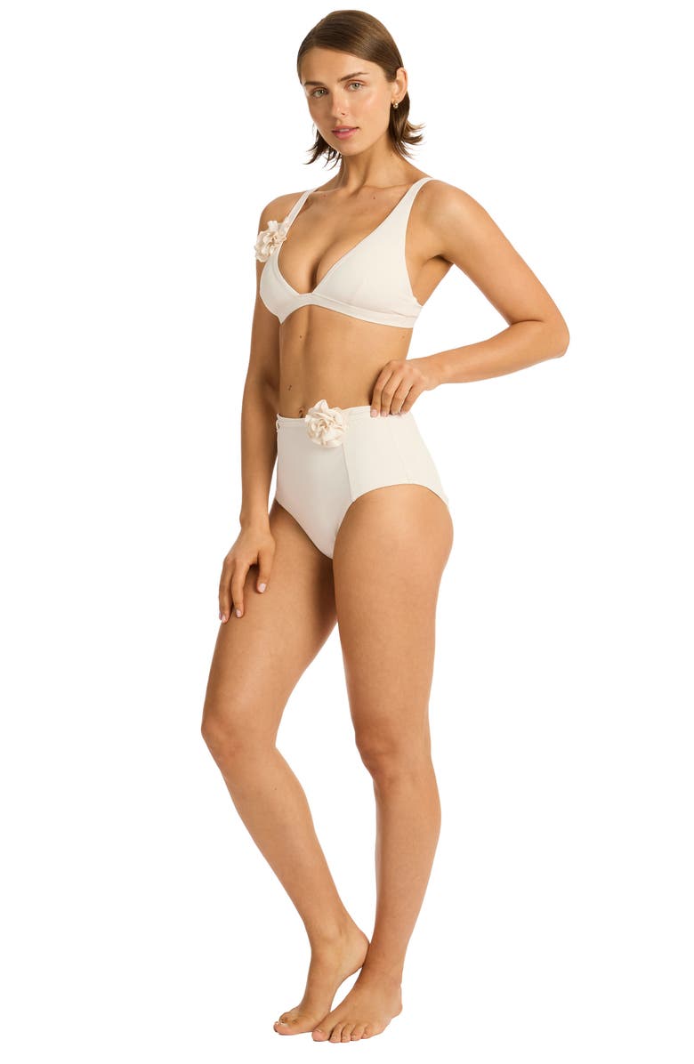Sea Level Casa Del Mar Longline Bikini Top, Alternate, color, Coconut