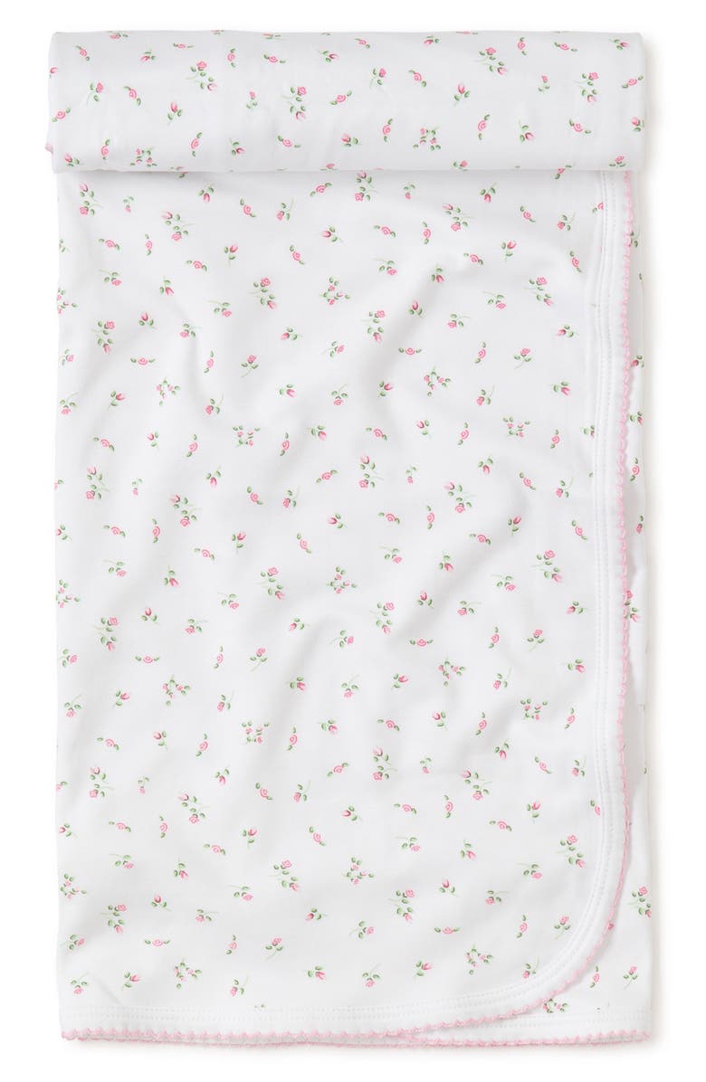 Kissy Kissy Garden Baby Receiving Blanket, Main, color, White