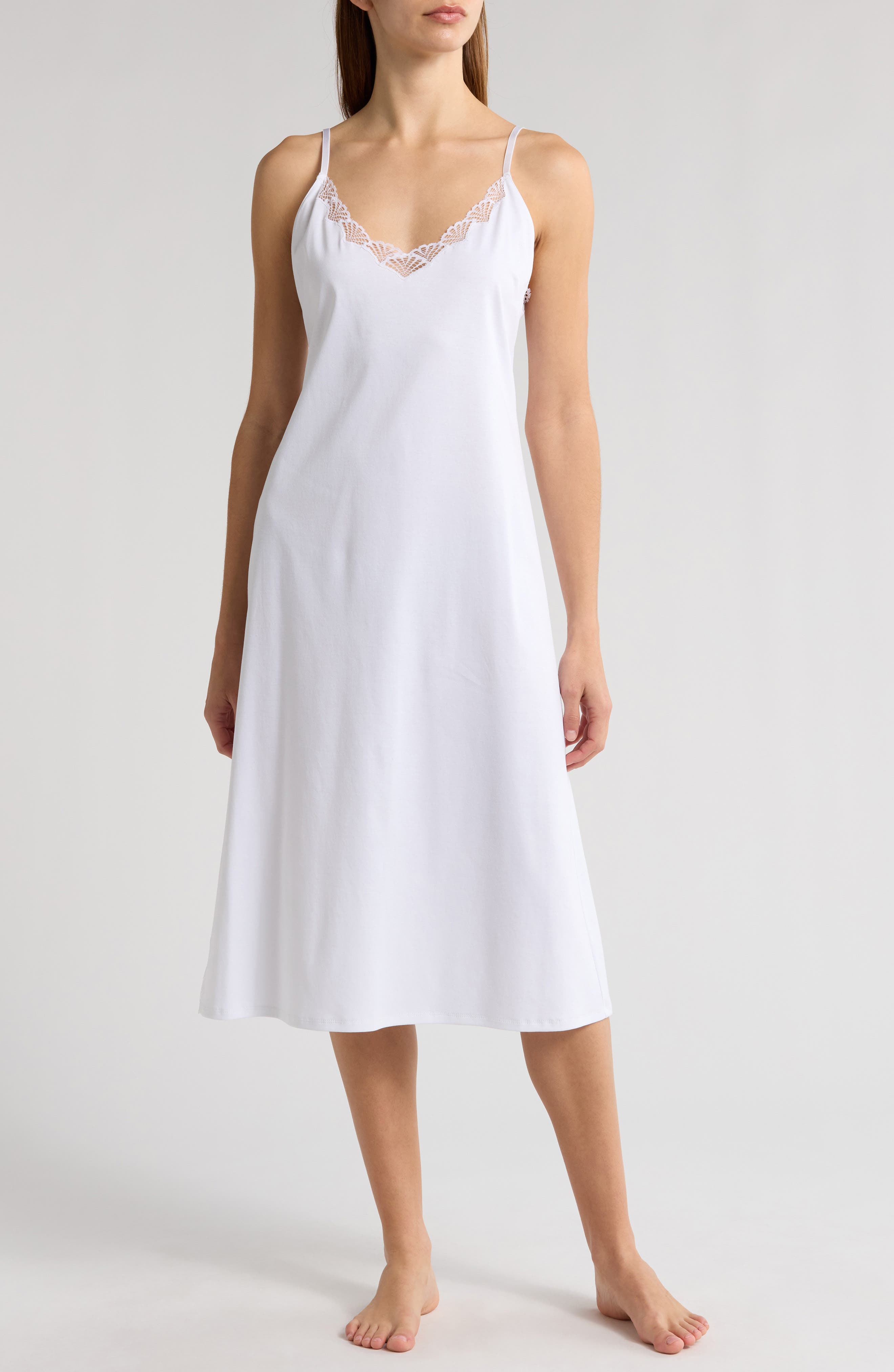 Natori Bliss Serenity Lace Trim Nightgown