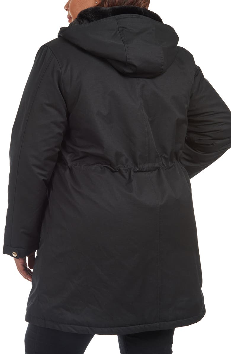 RACHEL Rachel Roy Reversible Rain Parka with Faux Fur, Alternate, color,