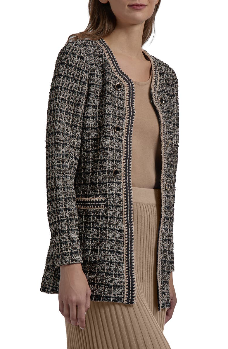 Misook Heritage Fit Tweed Jacket, Alternate, color, 