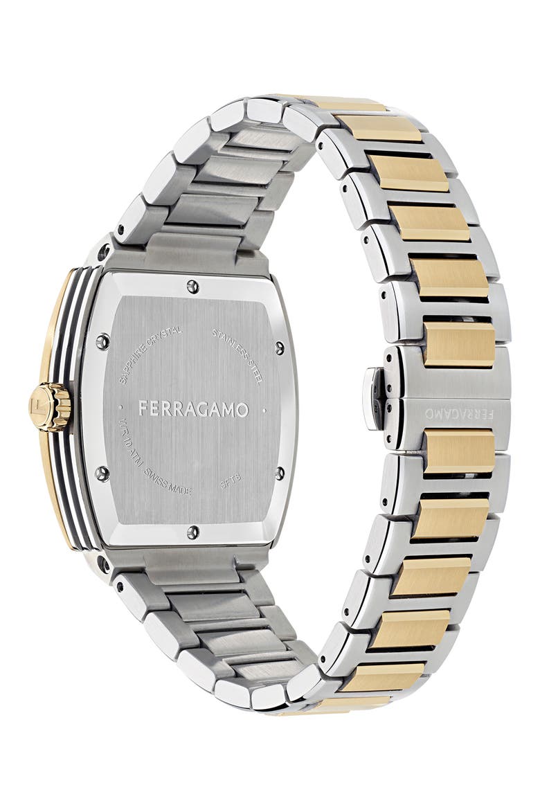 F-80 Tonneau Two-Tone Bracelet Watch, 42mm, Alternate, color, TWO TONE