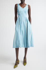 Marni Screenprinted Denim Midi Dress