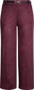 Anne Klein Wide Leg Faux Suede Scuba Pants