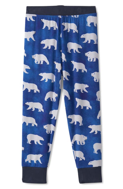 Hatley Kids' Midnight Polar Bear Fitted Two-piece Pajamas In Multi