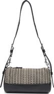 Marc Jacobs Logo Jacquard & Leather Barrel Shoulder Bag