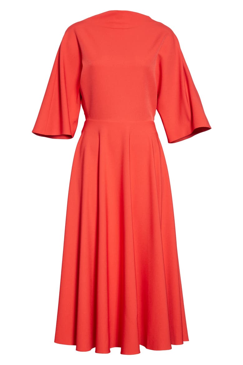 Bow Back Midi Dress, Alternate, color, DUSTY ROSE