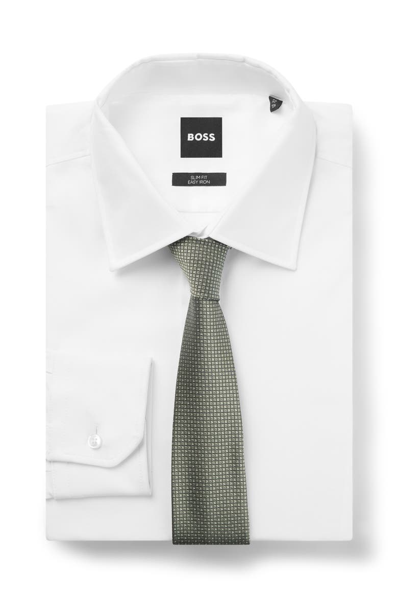 Grid Silk Blend Tie, Alternate, color, LIGHT/ PASTEL GREEN