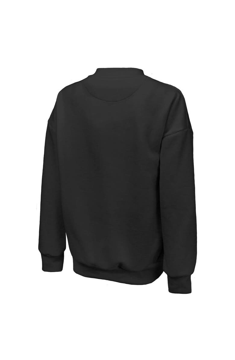 Majestic Threads Women's Majestic Threads Black Golden State Valkyries Primary Logo Drop Shoulder Tri-Blend Pullover Sweatshirt, Alternate, color, Black