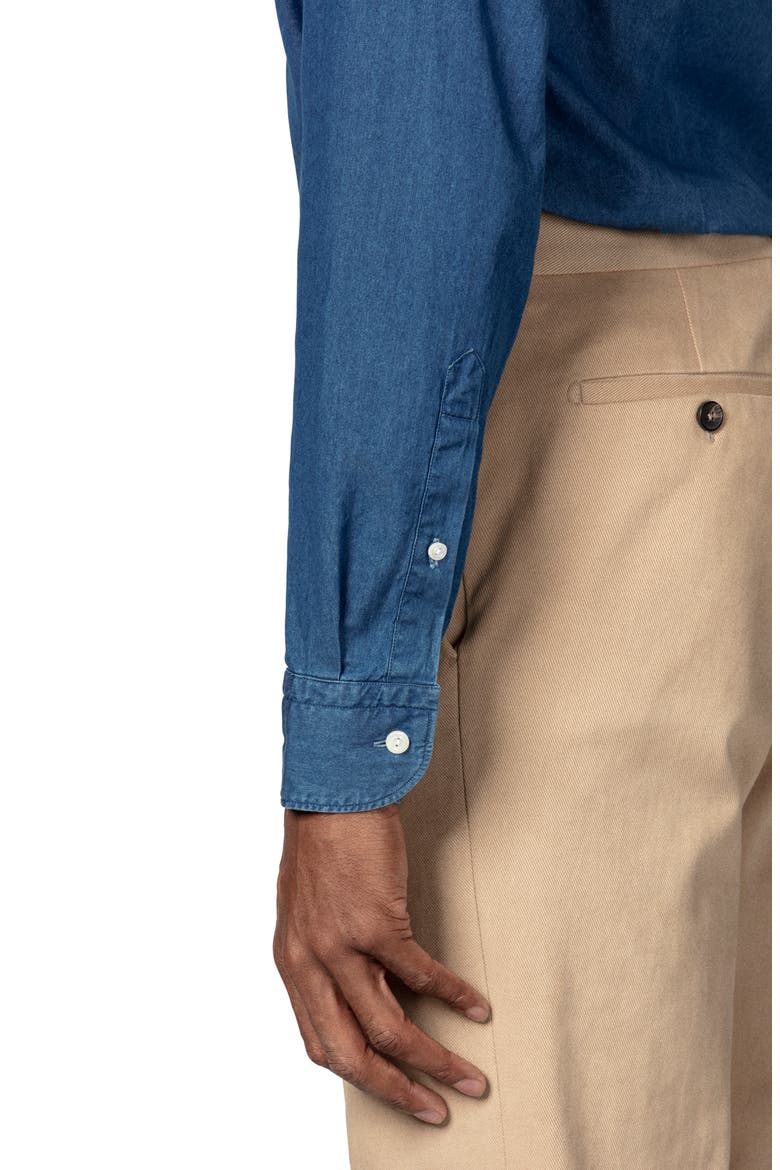 Contemporary Fit Chambray Shirt, Alternate, color, BLUE