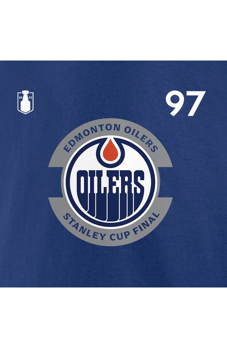FANATICS Men's Fanatics Connor McDavid Royal Edmonton Oilers 2025 Stanley Cup Final Name & Number T-Shirt, Alternate, color, 